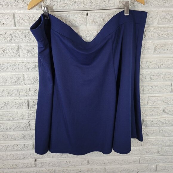 Isaac Mizrahi Live QVC Womens Skirt 3XP Mini Flare Blue Poly Blend BLU205E - Picture 5 of 9